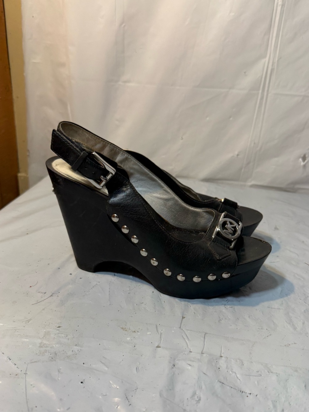 Michael Kors Open Toe Platform Slingback Wedge Sandals women’s size 8M